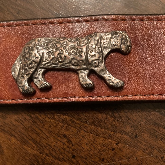 Honest by Brighton VINTAGE (1992)  “Endangered Species” Brown Leather Belt. - Picture 13 of 16